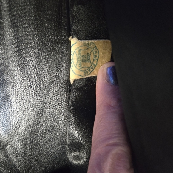 Vtg 60s Curlinda black Faux Curly Persian Lamb Mink Princess Coat - Picture 8 of 15